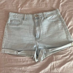 forever 21 light wash high waisted shorts